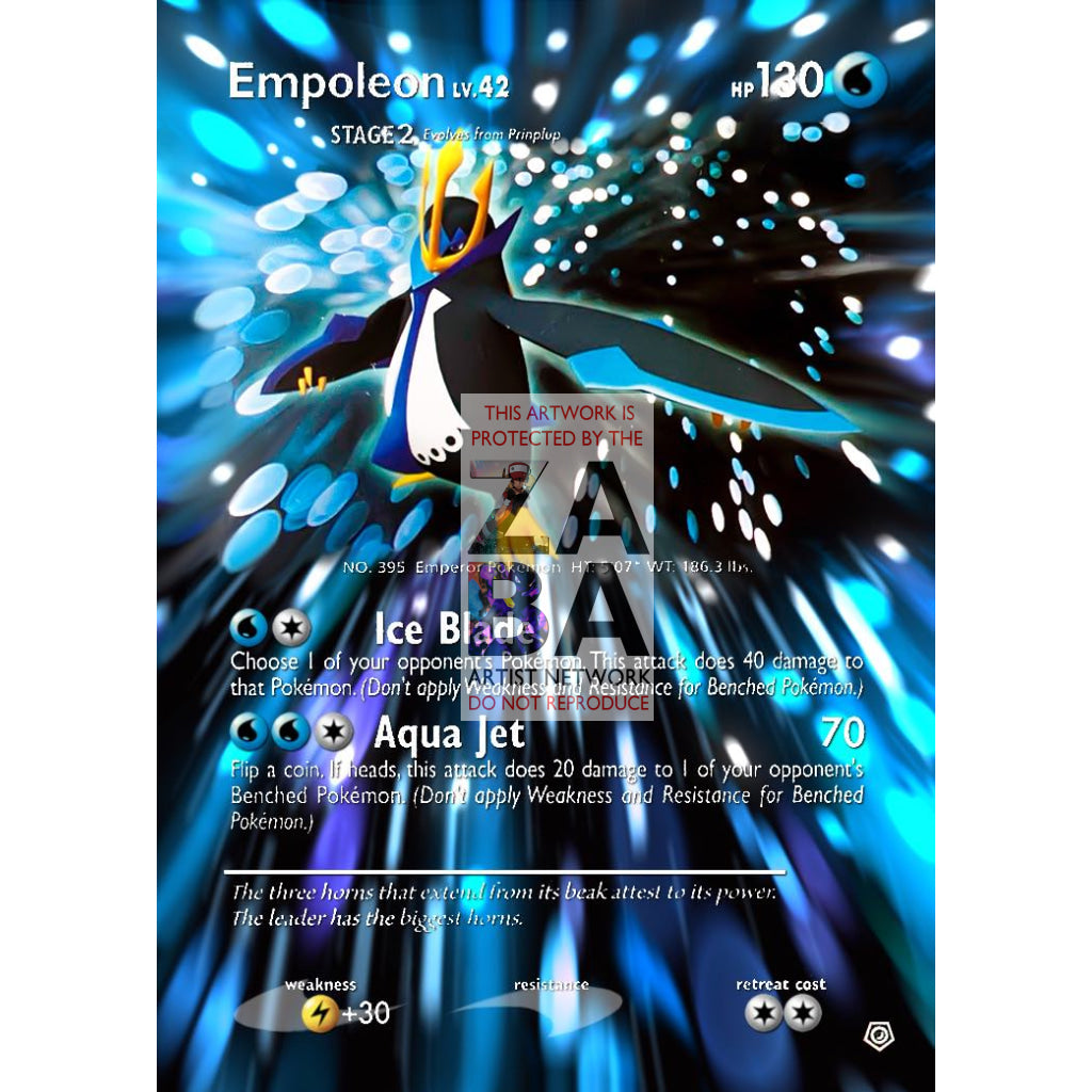 Empoleon 4/130 Diamond & Pearl Extended Art Custom Pokemon Card - ZabaTV