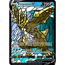 Empoleon V Stained-Glass Custom Pokemon Card Golden / Silver Foil