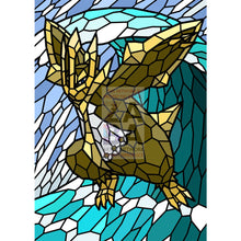 Empoleon V Stained-Glass Custom Pokemon Card Golden Textless / Silver Foil