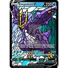 Empoleon V Stained-Glass Custom Pokemon Card Purple Rain / Silver Foil