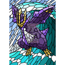 Empoleon V Stained-Glass Custom Pokemon Card Purple Rain Textless / Silver Foil