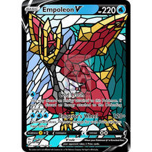 Empoleon V Stained-Glass Custom Pokemon Card Rubrum Rex / Silver Foil