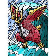 Empoleon V Stained-Glass Custom Pokemon Card Rubrum Rex Textless / Silver Foil