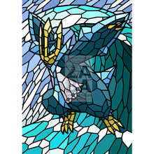 Empoleon V Stained-Glass Custom Pokemon Card Shining Textless / Silver Foil