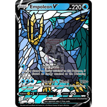 Empoleon V Stained-Glass Custom Pokemon Card Standard / Silver Foil