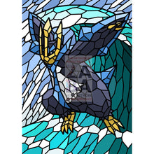Empoleon V Stained-Glass Custom Pokemon Card Standard Textless / Silver Foil