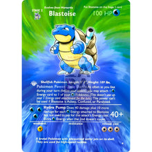 Entire Base Set Extended Art! (Choose A Single) Custom Pokemon Cards Blastoise Card