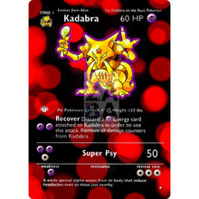 Entire Base Set Extended Art! (Choose A Single) Custom Pokemon Cards Kadabra Card