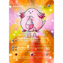 Entire Base Set Extended Art! (Choose A Single) Custom Pokemon Cards Chansey Card