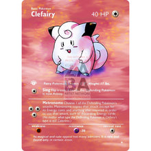 Entire Base Set Extended Art! (Choose A Single) Custom Pokemon Cards Clefairy Card