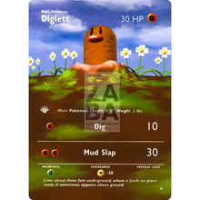 Entire Base Set Extended Art! (Choose A Single) Custom Pokemon Cards Diglett Card