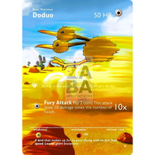 Entire Base Set Extended Art! (Choose A Single) Custom Pokemon Cards Doduo Card
