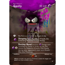 Entire Base Set Extended Art! (Choose A Single) Custom Pokemon Cards Gastly Card