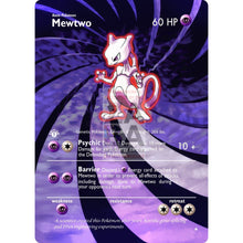 Entire Base Set Extended Art! (Choose A Single) Custom Pokemon Cards Mewtwo Card