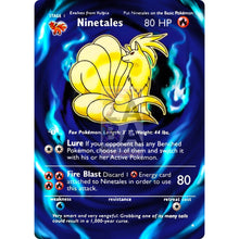 Entire Base Set Extended Art! (Choose A Single) Custom Pokemon Cards Ninetales Card