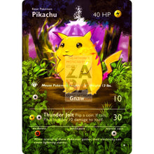 Entire Base Set Extended Art! (Choose A Single) Custom Pokemon Cards Pikachu Card