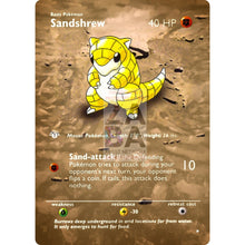Entire Base Set Extended Art! (Choose A Single) Custom Pokemon Cards Sandshrew Card