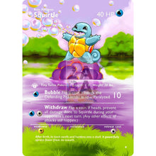 Entire Base Set Extended Art! (Choose A Single) Custom Pokemon Cards Squirtle Card