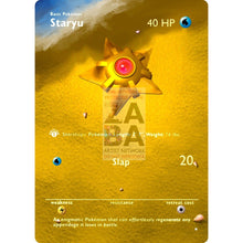 Entire Base Set Extended Art! (Choose A Single) Custom Pokemon Cards Staryu Card