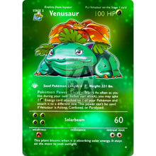Entire Base Set Extended Art! (Choose A Single) Custom Pokemon Cards Venusaur Card