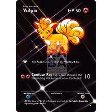 Entire Base Set Extended Art! (Choose A Single) Custom Pokemon Cards Vulpix Card