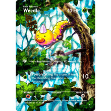 Entire Base Set Extended Art! (Choose A Single) Custom Pokemon Cards Weedle Card