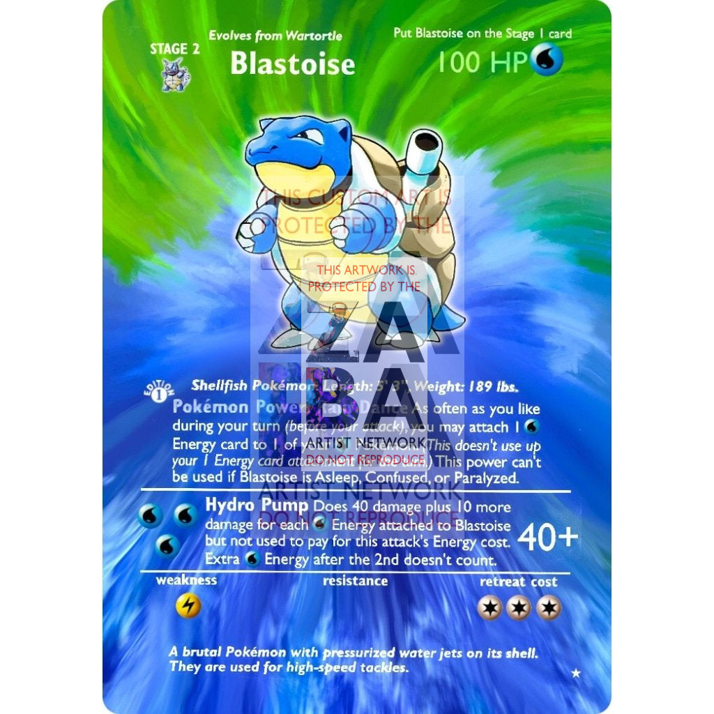 ENTIRE BASE SET Extended Art! UV Selective Holographic (Choose a Single) Custom Pokemon Cards - ZabaTV