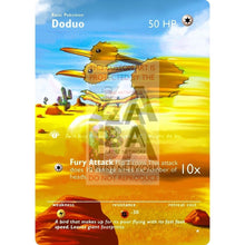 Entire Base Set Extended Art! Uv Selective Holographic (Choose A Single) Custom Pokemon Cards Doduo