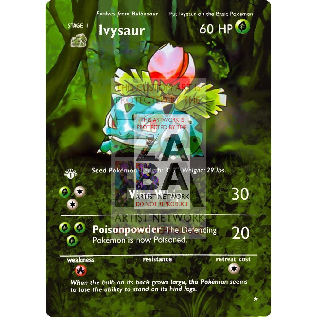 ENTIRE BASE SET Extended Art! UV Selective Holographic (Choose a Single) Custom Pokemon Cards - ZabaTV