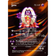 Entire Base Set Extended Art! Uv Selective Holographic (Choose A Single) Custom Pokemon Cards Jynx