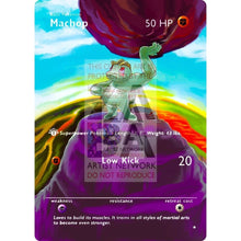 Entire Base Set Extended Art! Uv Selective Holographic (Choose A Single) Custom Pokemon Cards Machop