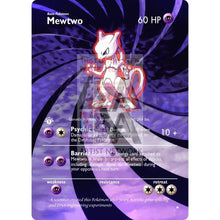 Entire Base Set Extended Art! Uv Selective Holographic (Choose A Single) Custom Pokemon Cards Mewtwo