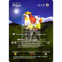 Entire Base Set Extended Art! Uv Selective Holographic (Choose A Single) Custom Pokemon Cards Pidgey