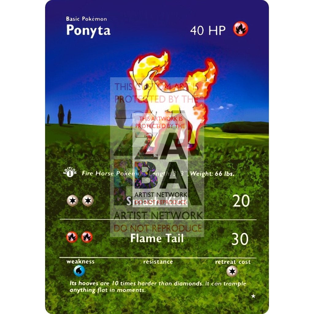 ENTIRE BASE SET Extended Art! UV Selective Holographic (Choose a Single) Custom Pokemon Cards - ZabaTV