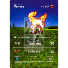 Entire Base Set Extended Art! Uv Selective Holographic (Choose A Single) Custom Pokemon Cards Ponyta