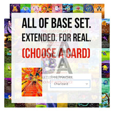 Entire Base Set Extended Art! Uv Selective Holographic (Choose A Single) Custom Pokemon Cards (Read