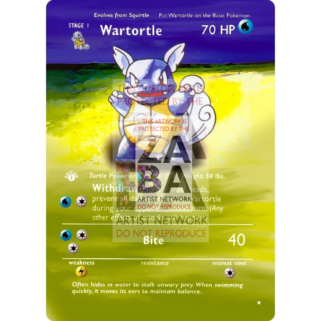 ENTIRE BASE SET Extended Art! UV Selective Holographic (Choose a Single) Custom Pokemon Cards - ZabaTV