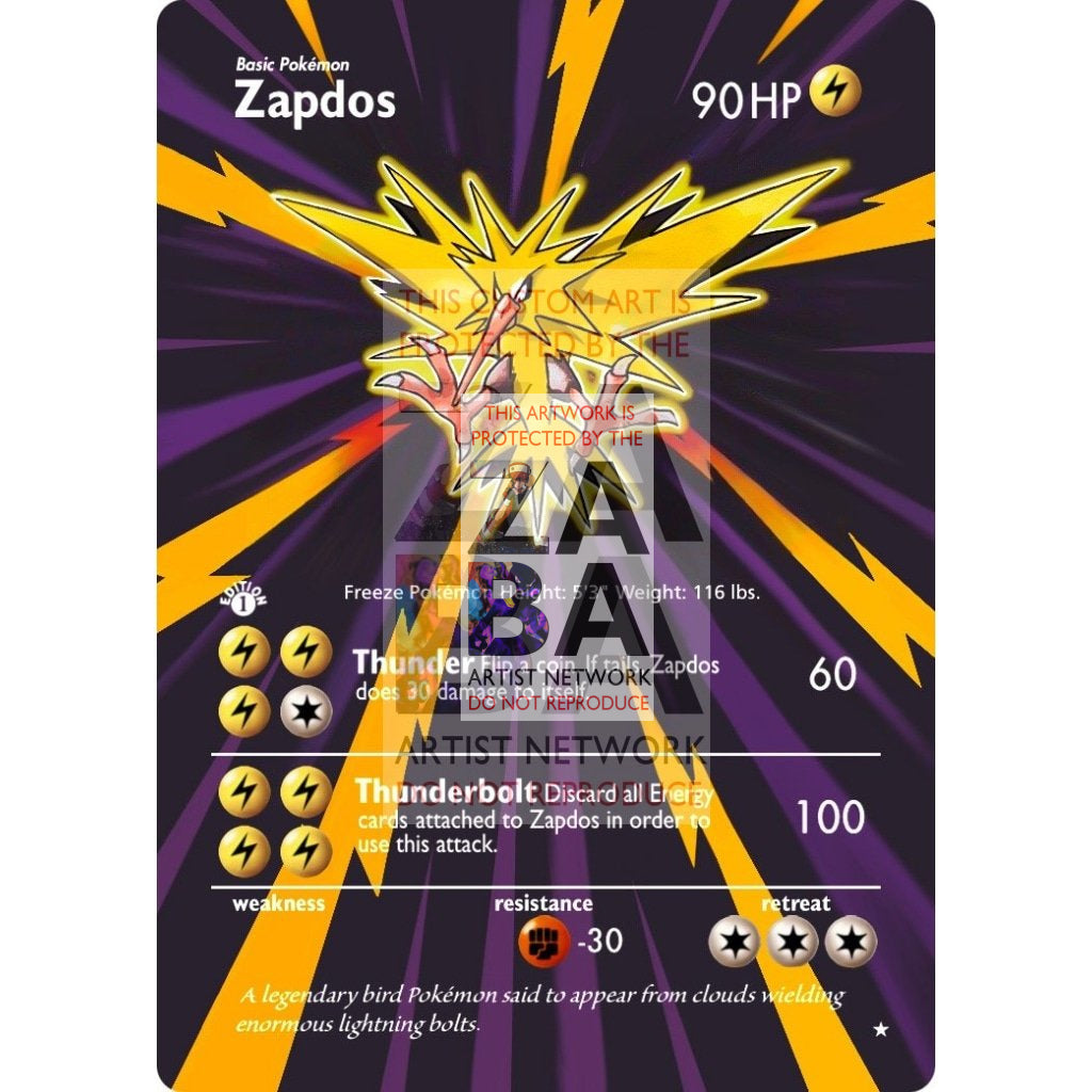 ENTIRE BASE SET Extended Art! UV Selective Holographic (Choose a Single) Custom Pokemon Cards - ZabaTV