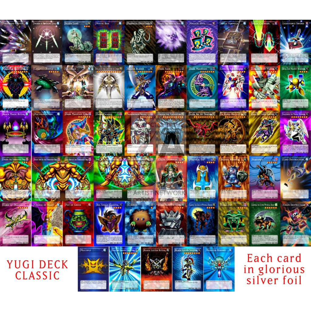 Entire Classic Yugi Deck (55) Full Art Oricas - Custom Yu-Gi-Oh! Cards Card