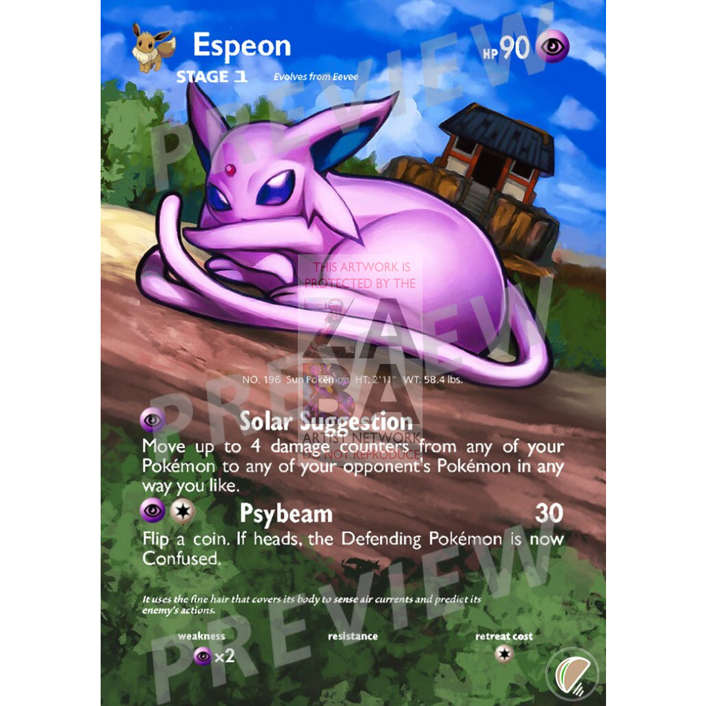 Espeon 4/95 Call of Legends Extended Art Custom Pokemon Card - ZabaTV