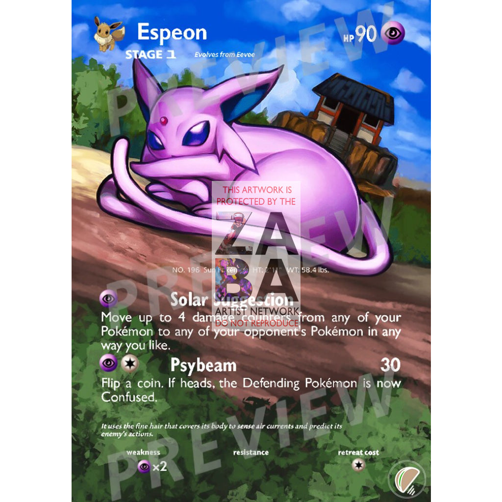 Espeon 4/95 Call of Legends Extended Art Custom Pokemon Card - ZabaTV