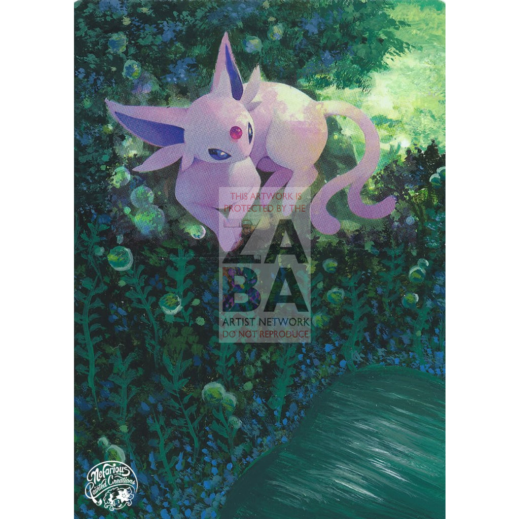 Espeon 89/214 Lost Thunder Extended Art Custom Pokemon Card Silver Holo