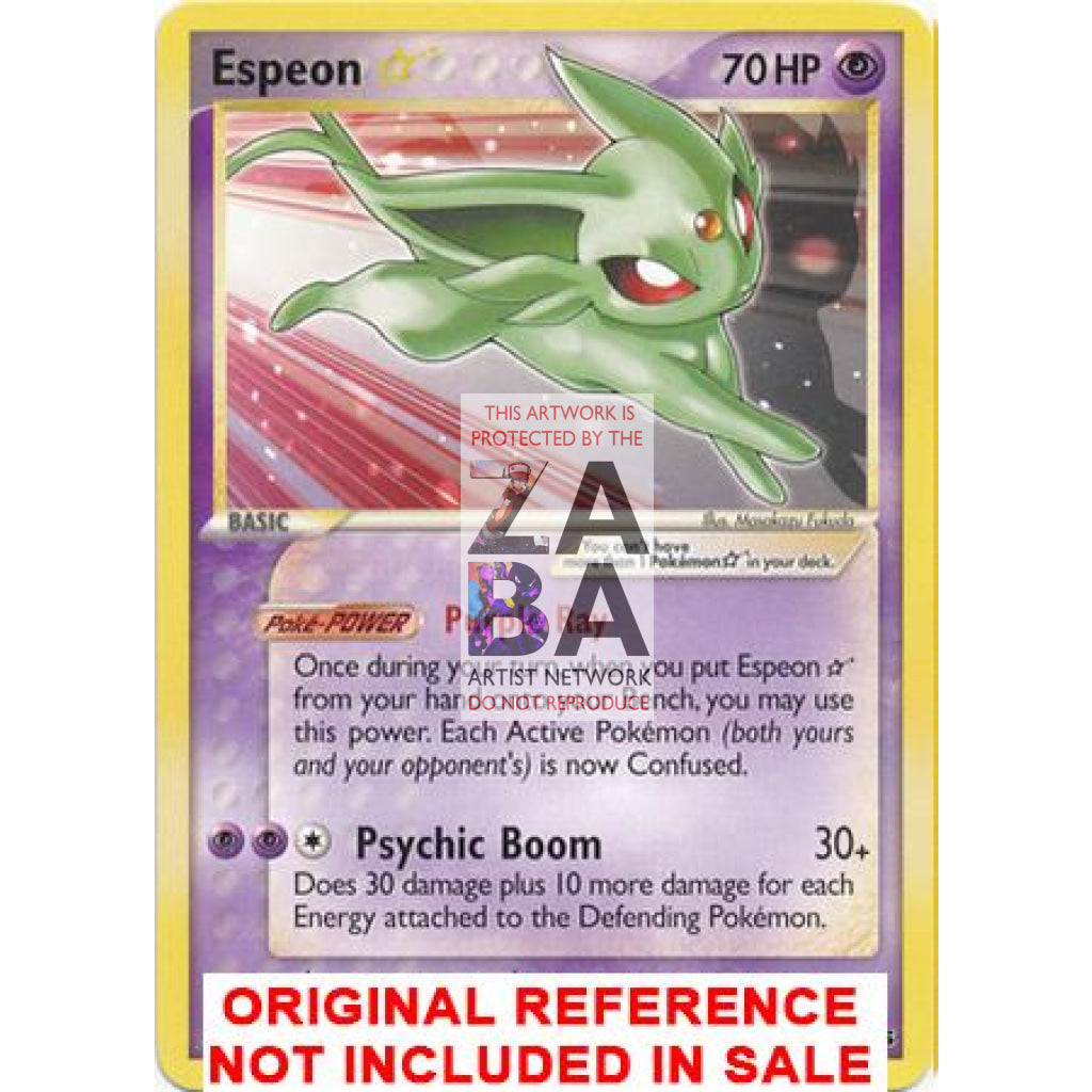 Espeon Gold Star 16/17 POP 5 Extended Art Custom Pokemon Card - ZabaTV