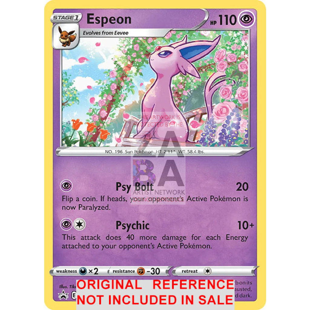 Espeon SWSH174 Promo Extended Art Custom Pokemon Card - ZabaTV
