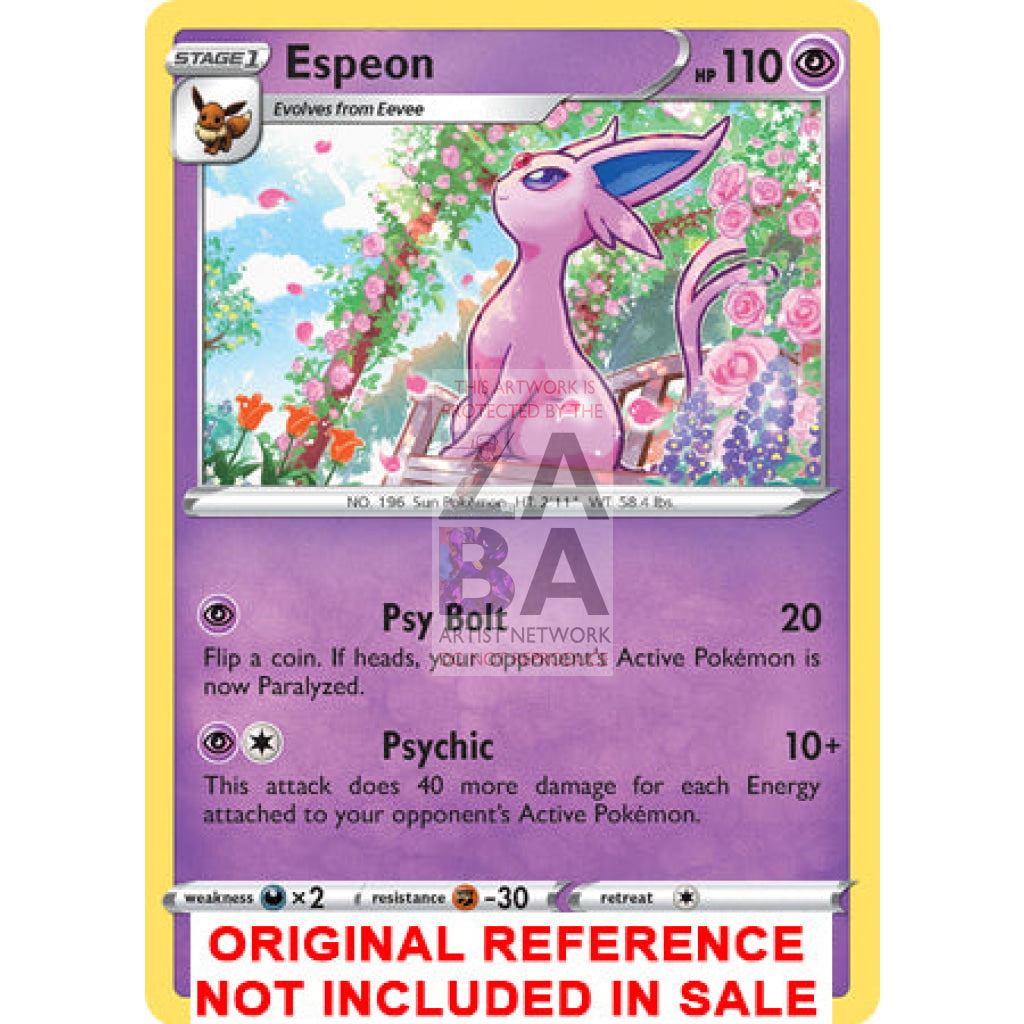 Espeon Swsh174 Promo Extended Art Custom Pokemon Card
