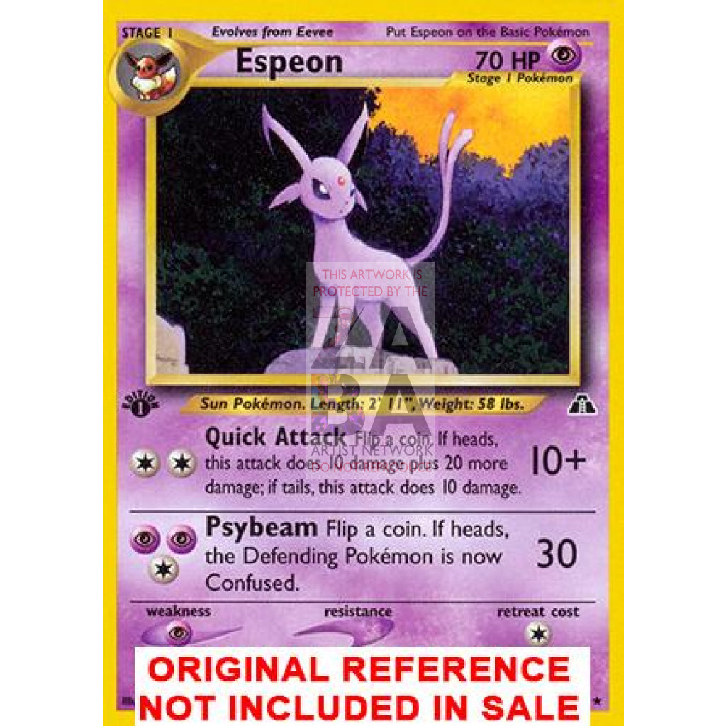 Espeon Umbreon & Eevee Neo Discovery Canvas Card Extension Custom Pokemon