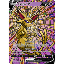 Espeon V Stained-Glass Custom Pokemon Card Amon Ra / Silver Foil