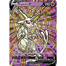 Espeon V Stained-Glass Custom Pokemon Card Luminary / Silver Foil