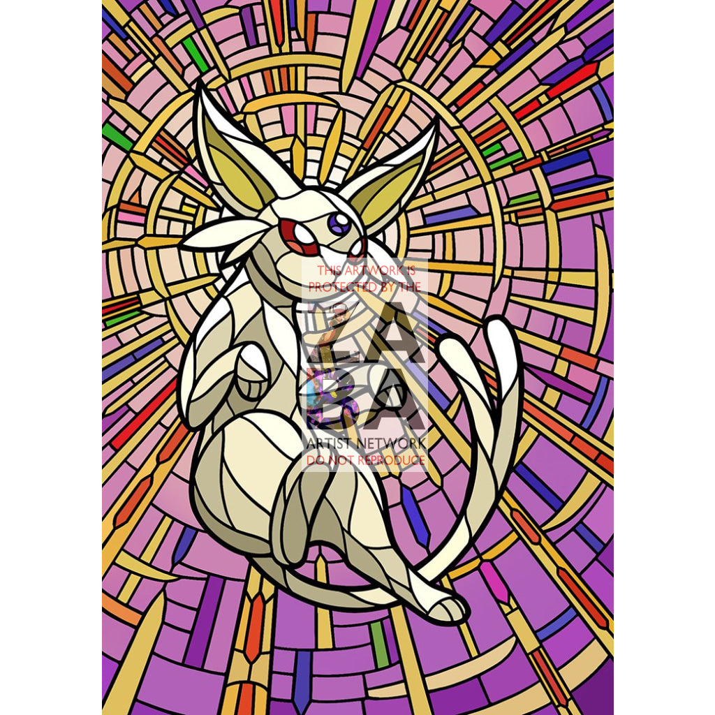 Espeon V Stained-Glass Custom Pokemon Card - ZabaTV