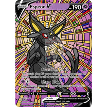 Espeon V Stained-Glass Custom Pokemon Card Umbran / Silver Foil